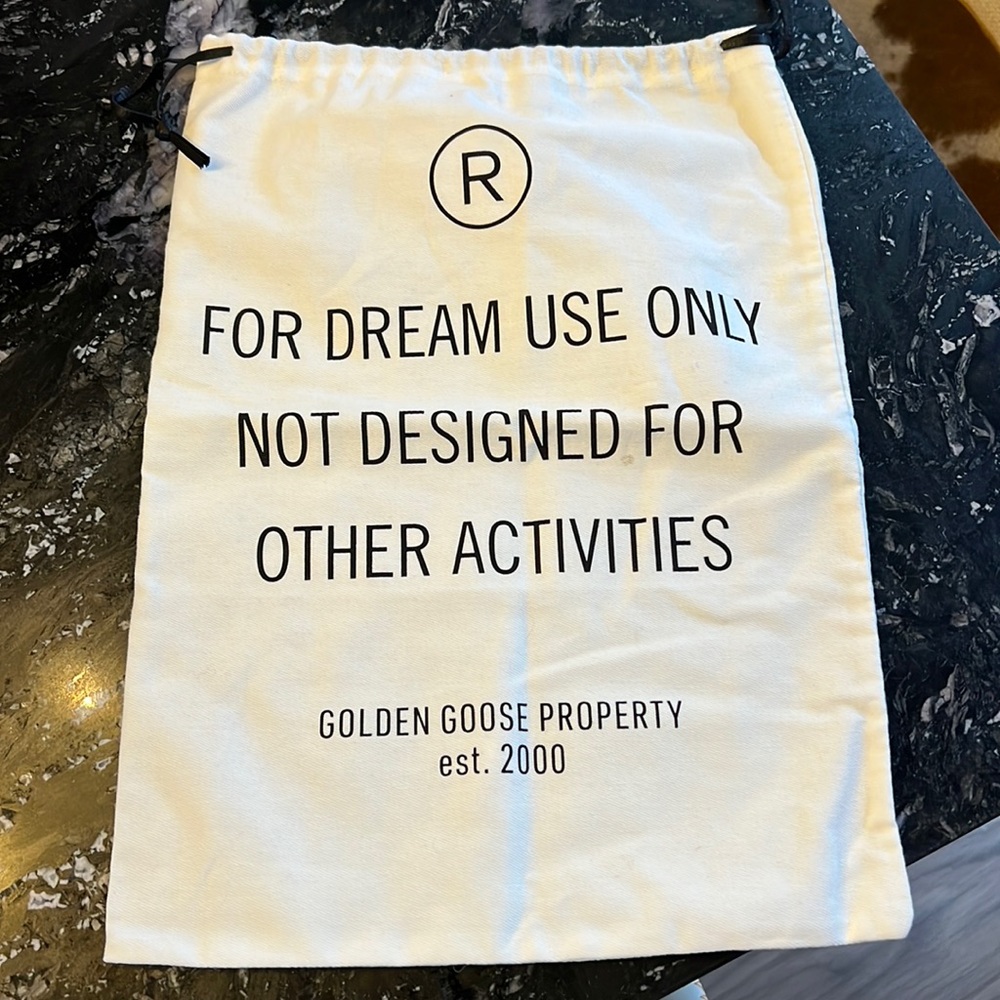 Golden goose white dust bag